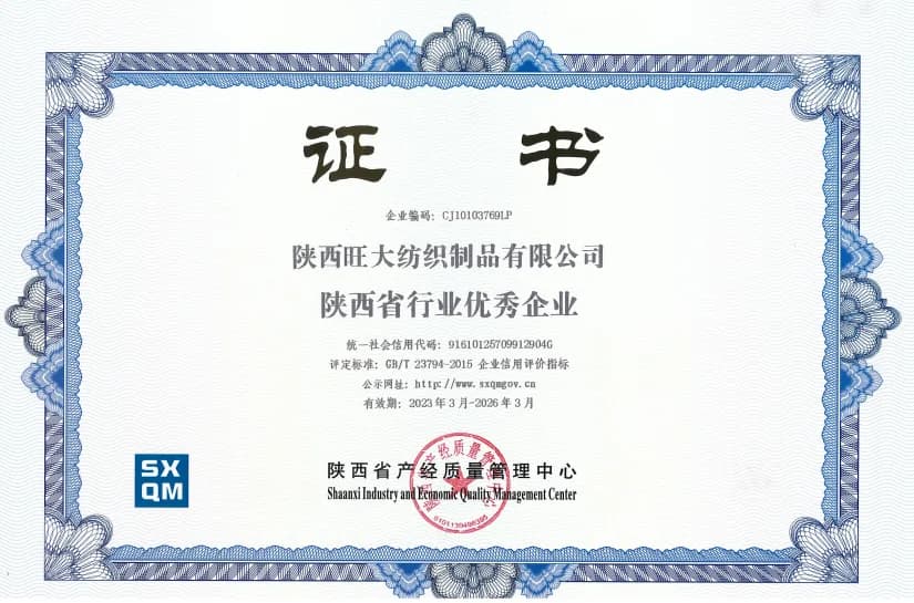陕西省纺织行业优秀企业