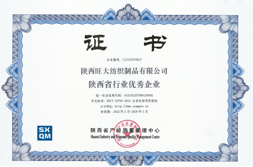陕西省纺织行业优秀企业